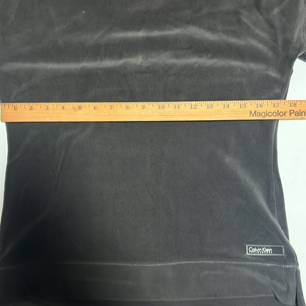 Calvin Klein Performance gray fleece funnel neck athletic sweatshirt S - Picture 7 of 8